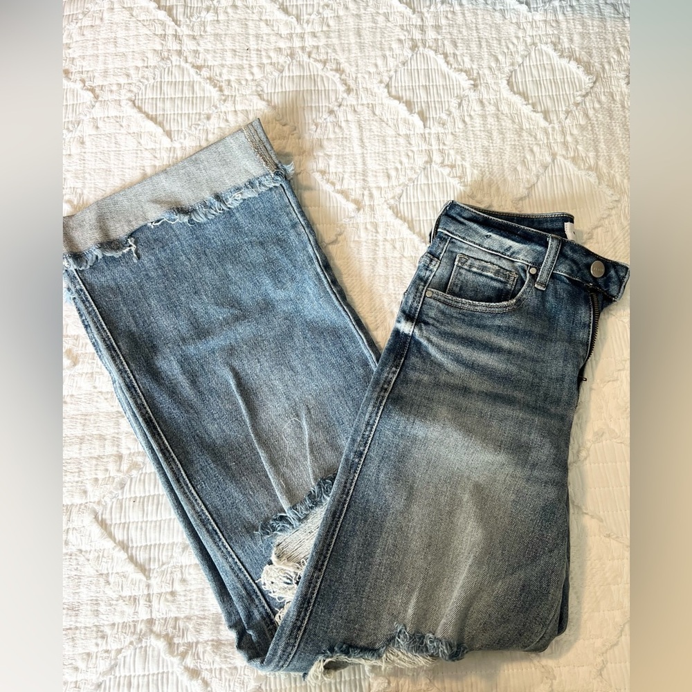 Risen wide leg jeans size 25